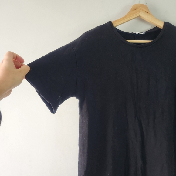 Zara Black Dress Tassel Fringe Hem Small - Picture 3 of 7